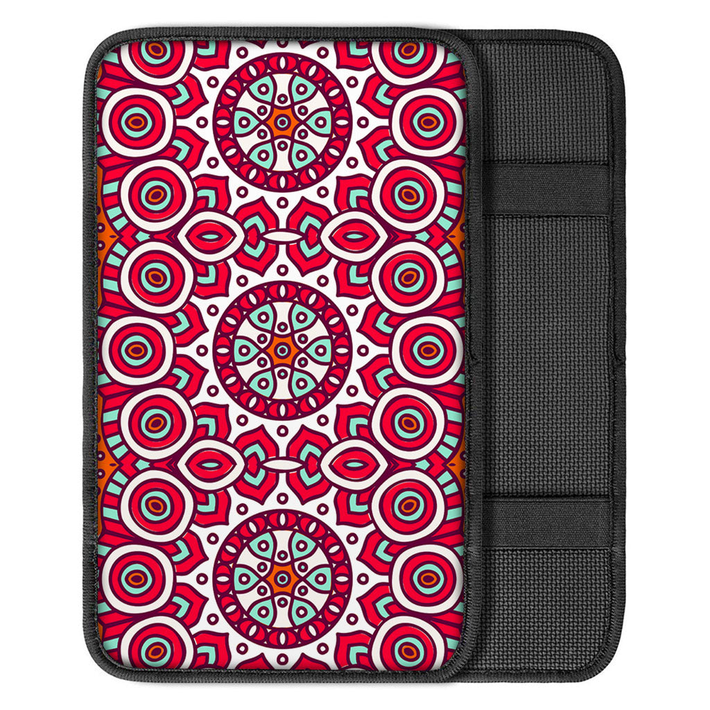 Vintage Indian Mandala Print Car Center Console Cover