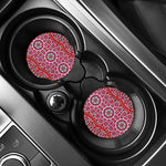 Vintage Indian Mandala Print Car Coasters
