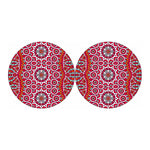 Vintage Indian Mandala Print Car Coasters