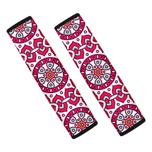 Vintage Indian Mandala Print Car Seat Belt Covers