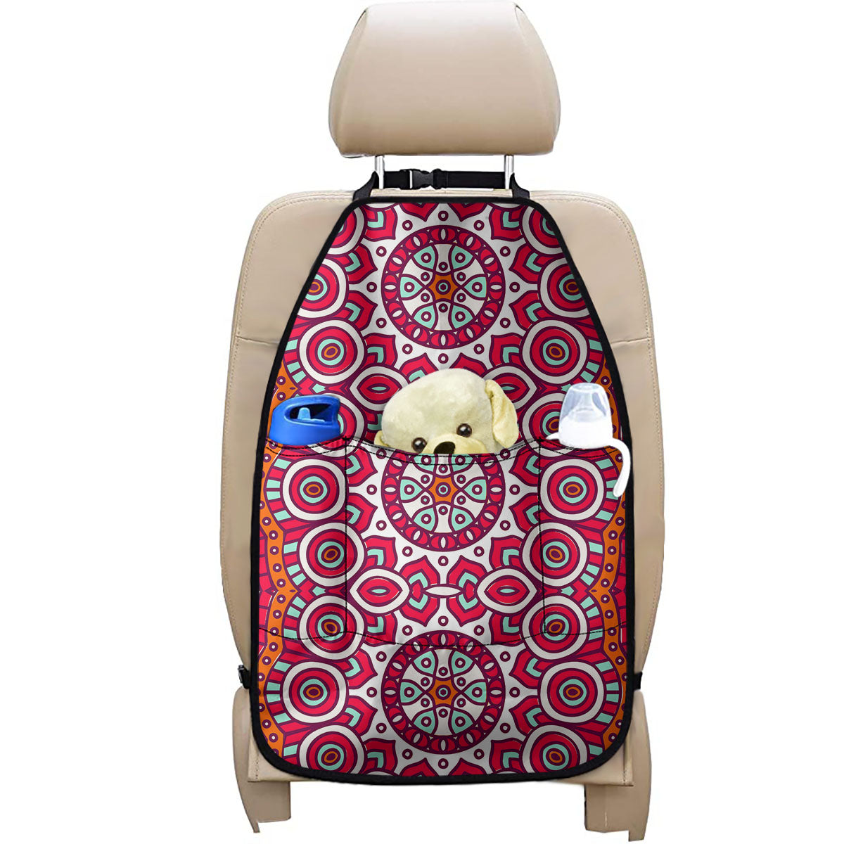 Vintage Indian Mandala Print Car Seat Organizers