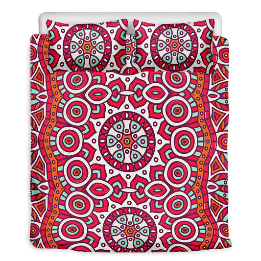 Vintage Indian Mandala Print Duvet Cover Bedding Set