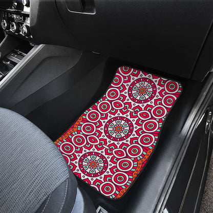 Vintage Indian Mandala Print Front and Back Car Floor Mats