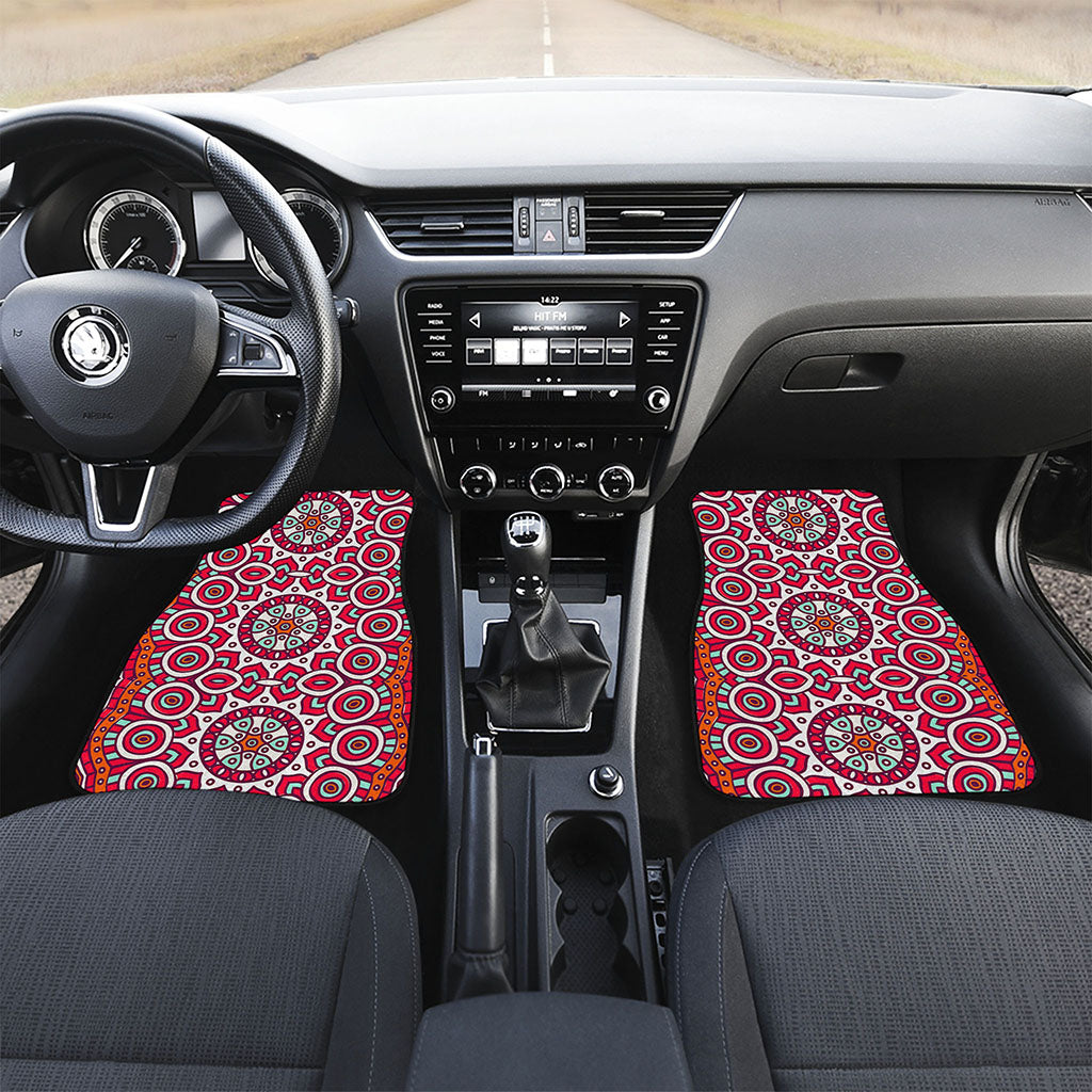Vintage Indian Mandala Print Front Car Floor Mats
