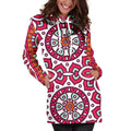 Vintage Indian Mandala Print Pullover Hoodie Dress