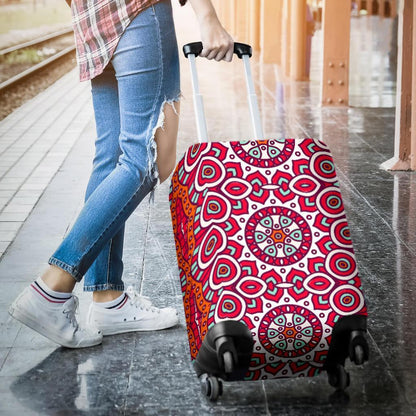 Vintage Indian Mandala Print Luggage Cover GearFrost