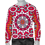 Vintage Indian Mandala Print Men's Crewneck Sweatshirt GearFrost