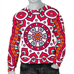 Vintage Indian Mandala Print Men's Crewneck Sweatshirt GearFrost