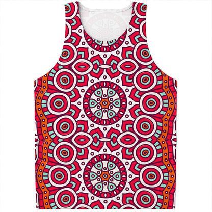 Vintage Indian Mandala Print Men's Tank Top