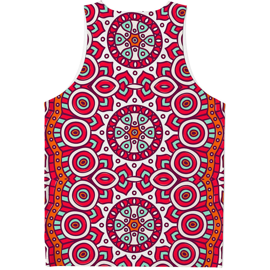 Vintage Indian Mandala Print Men's Tank Top