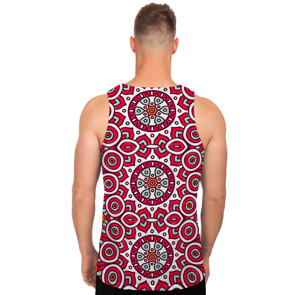 Vintage Indian Mandala Print Men's Tank Top
