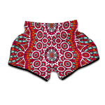 Vintage Indian Mandala Print Muay Thai Boxing Shorts