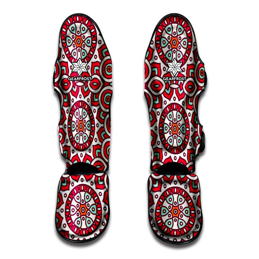 Vintage Indian Mandala Print Muay Thai Shin Guard