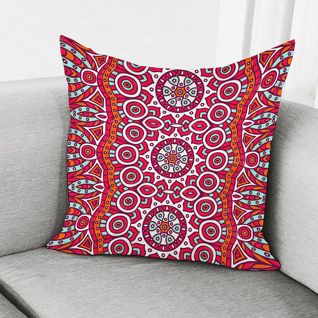 Vintage Indian Mandala Print Pillow Cover