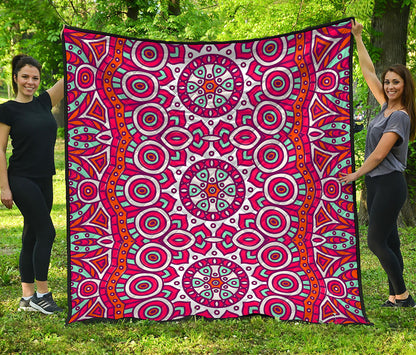 Vintage Indian Mandala Print Quilt
