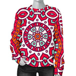 Vintage Indian Mandala Print Women's Crewneck Sweatshirt GearFrost