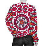 Vintage Indian Mandala Print Women's Crewneck Sweatshirt GearFrost