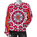 Vintage Indian Mandala Print Women's Crewneck Sweatshirt GearFrost