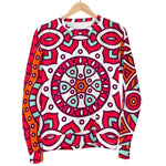 Vintage Indian Mandala Print Women's Crewneck Sweatshirt GearFrost