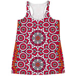 Vintage Indian Mandala Print Women's Racerback Tank Top