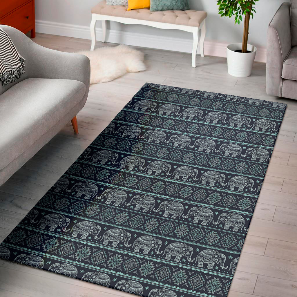 Vintage Indian Tribal Pattern Print Area Rug