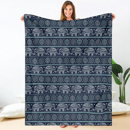 Vintage Indian Tribal Pattern Print Blanket