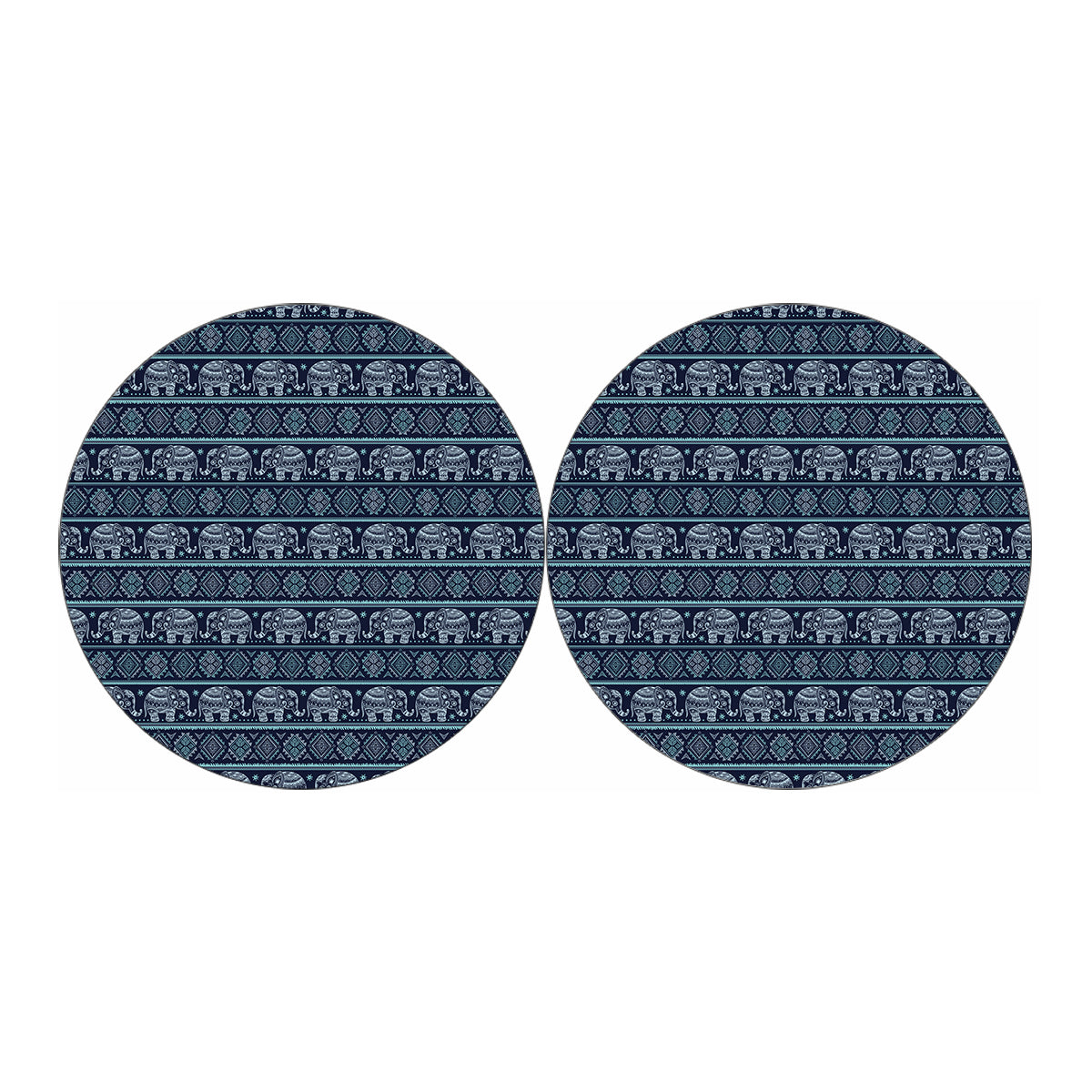 Vintage Indian Tribal Pattern Print Car Coasters