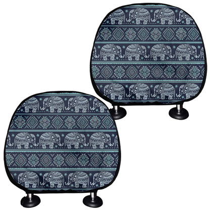 Vintage Indian Tribal Pattern Print Car Headrest Covers