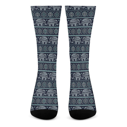 Vintage Indian Tribal Pattern Print Crew Socks