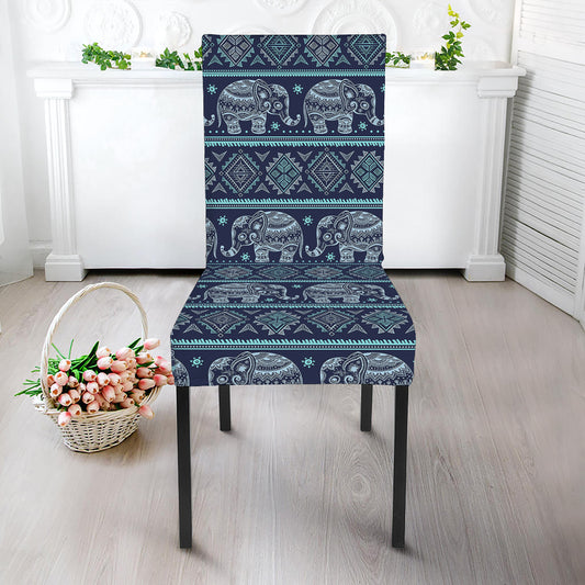 Vintage Indian Tribal Pattern Print Dining Chair Slipcover