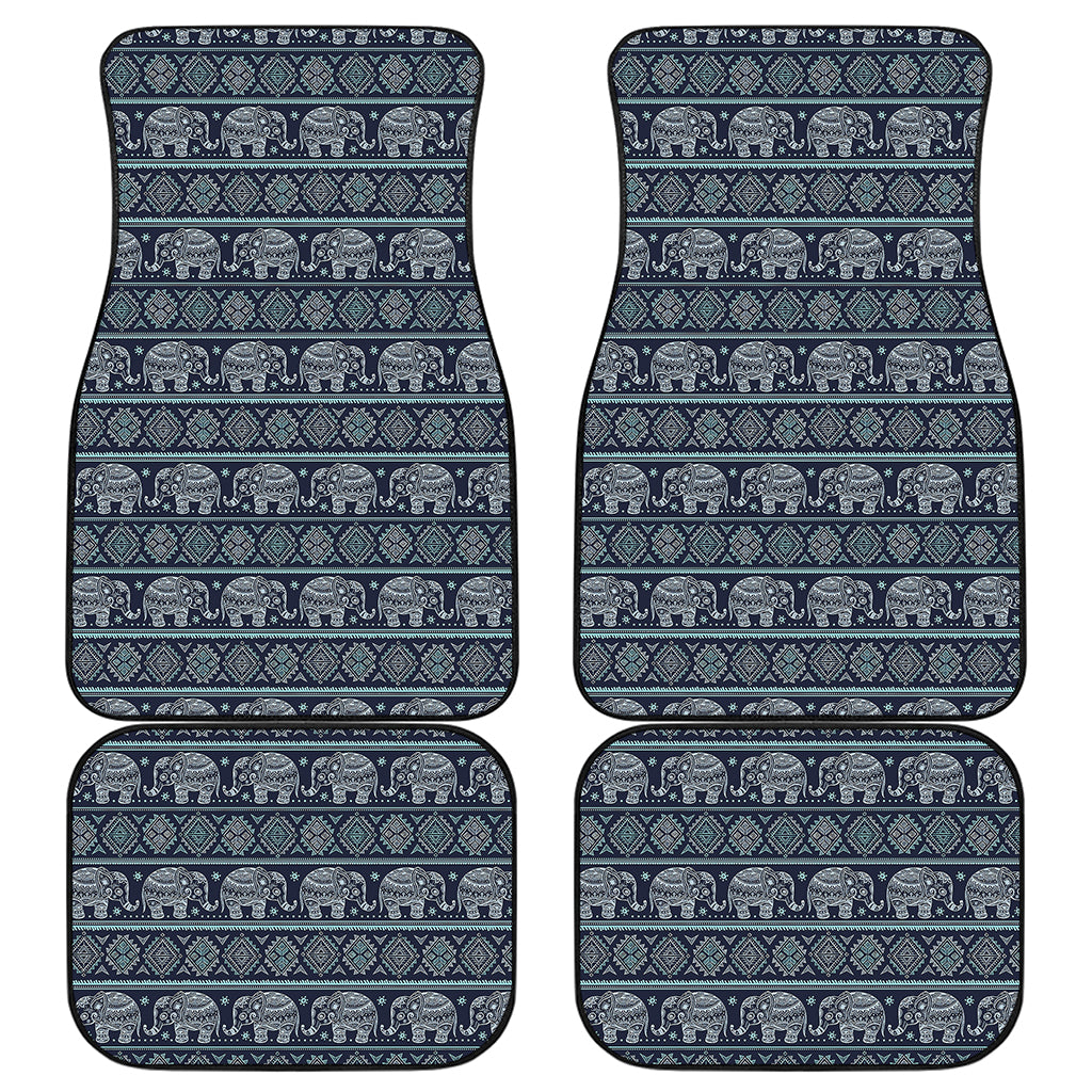 Vintage Indian Tribal Pattern Print Front and Back Car Floor Mats