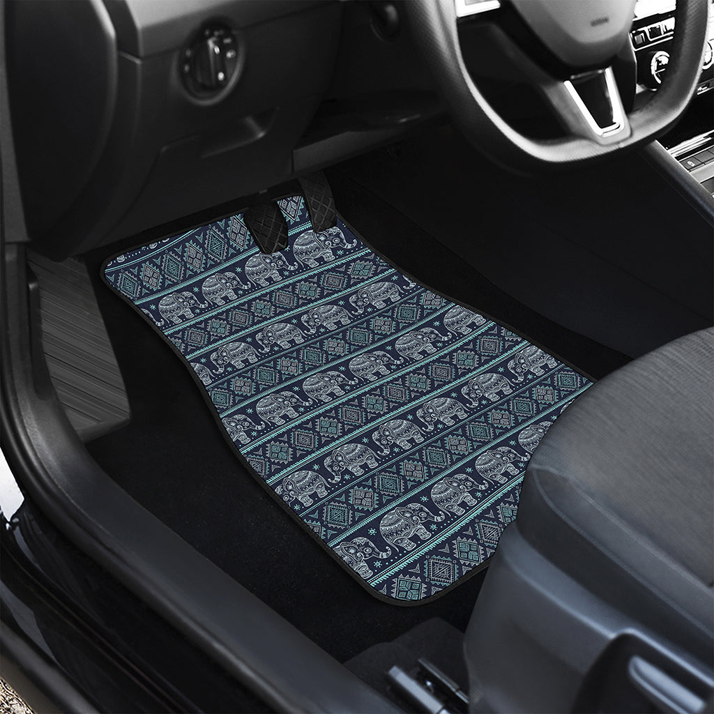 Vintage Indian Tribal Pattern Print Front and Back Car Floor Mats