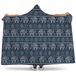 Vintage Indian Tribal Pattern Print Hooded Blanket
