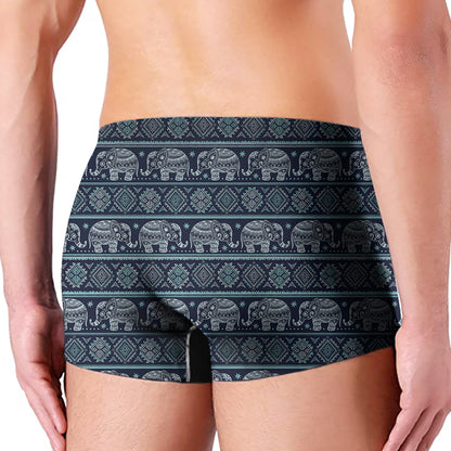 Vintage Indian Tribal Pattern Print Men's Boxer Briefs