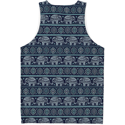 Vintage Indian Tribal Pattern Print Men's Tank Top