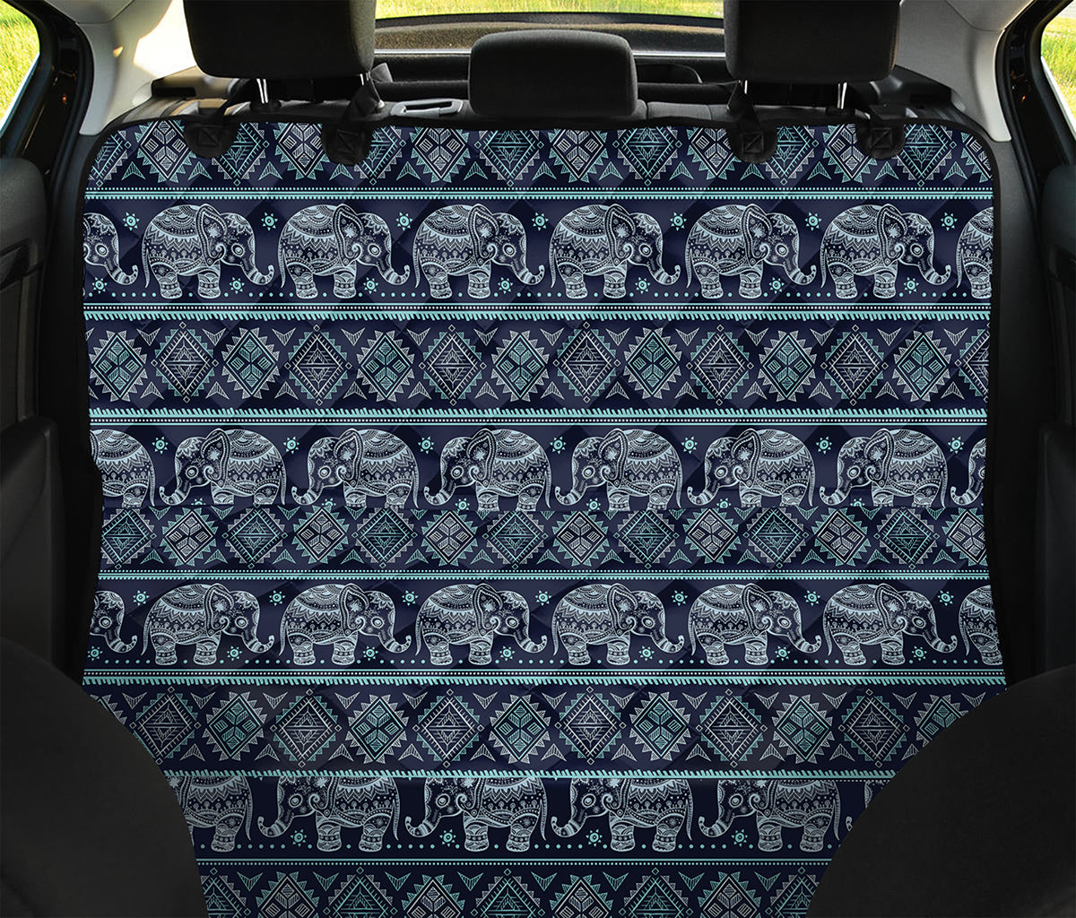 Vintage Indian Tribal Pattern Print Pet Car Back Seat Cover