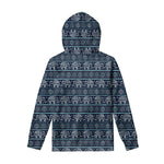Vintage Indian Tribal Pattern Print Pullover Hoodie
