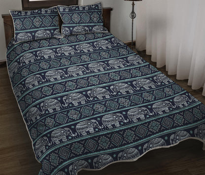 Vintage Indian Tribal Pattern Print Quilt Bed Set