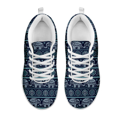 Vintage Indian Tribal Pattern Print White Sneakers
