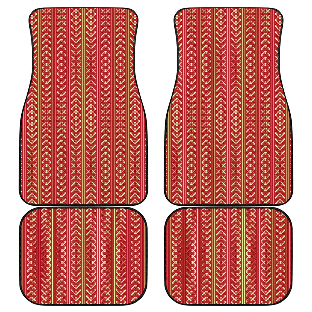 Vintage Japanese Pattern Print Front and Back Car Floor Mats