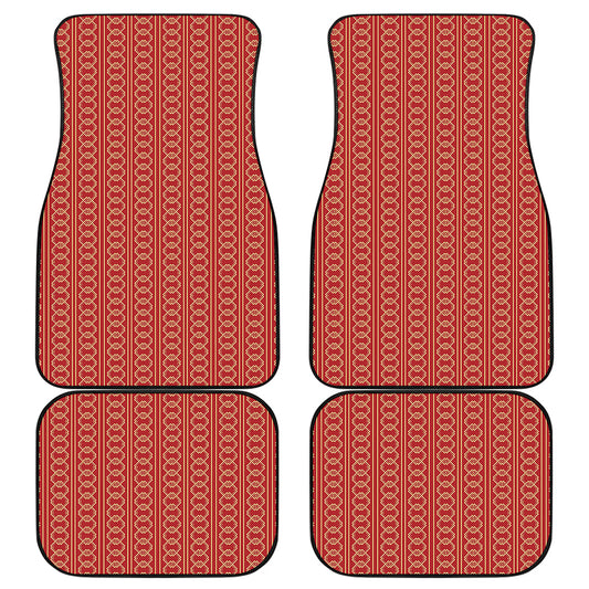 Vintage Japanese Pattern Print Front and Back Car Floor Mats