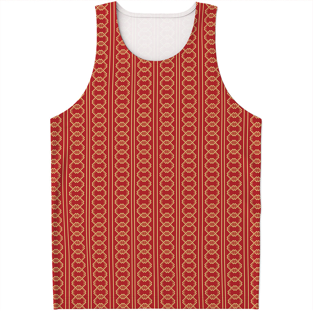 Vintage Japanese Pattern Print Men's Tank Top