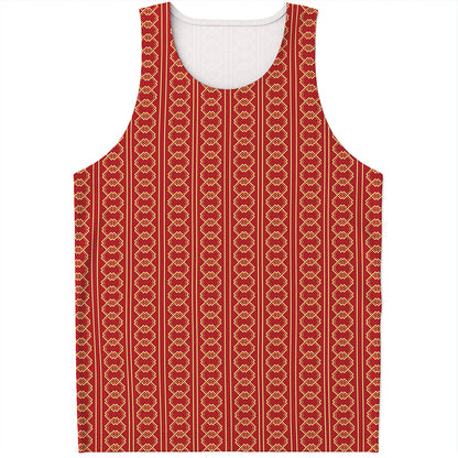 Vintage Japanese Pattern Print Men's Tank Top