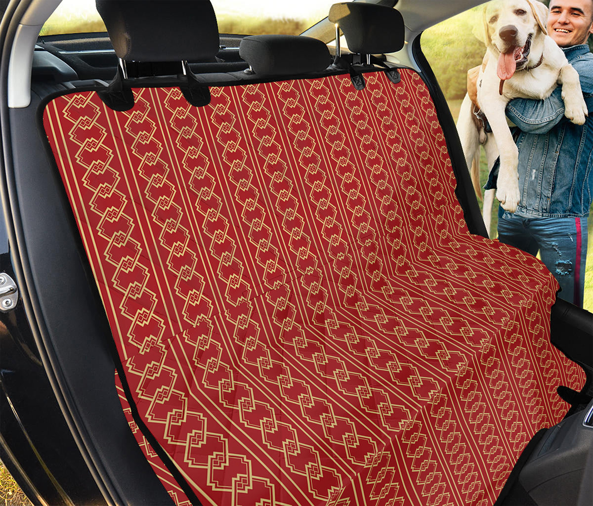 Vintage Japanese Pattern Print Pet Car Back Seat Cover