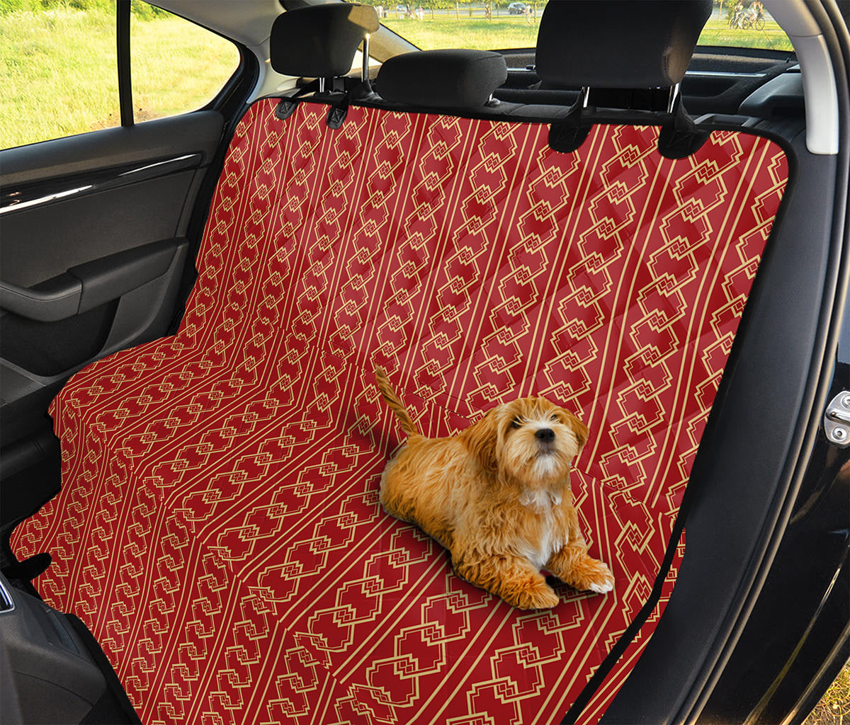 Vintage Japanese Pattern Print Pet Car Back Seat Cover
