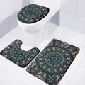 Vintage Kaleidoscope Print 3 Piece Bath Mat Set