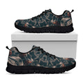 Vintage Kaleidoscope Print Black Running Shoes