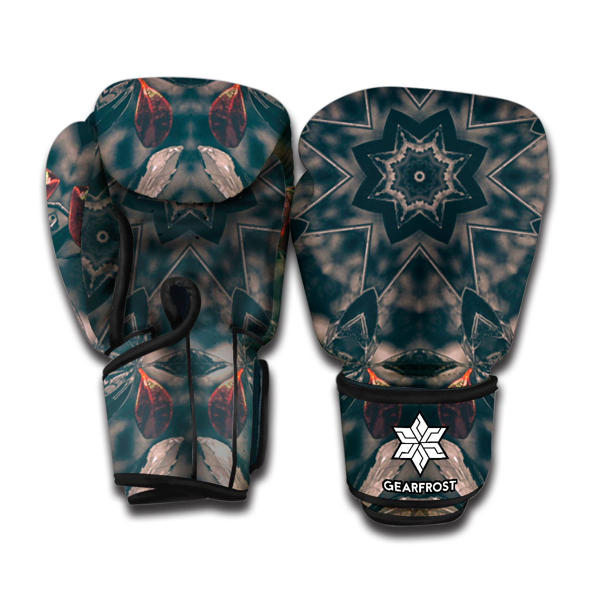 Vintage Kaleidoscope Print Boxing Gloves