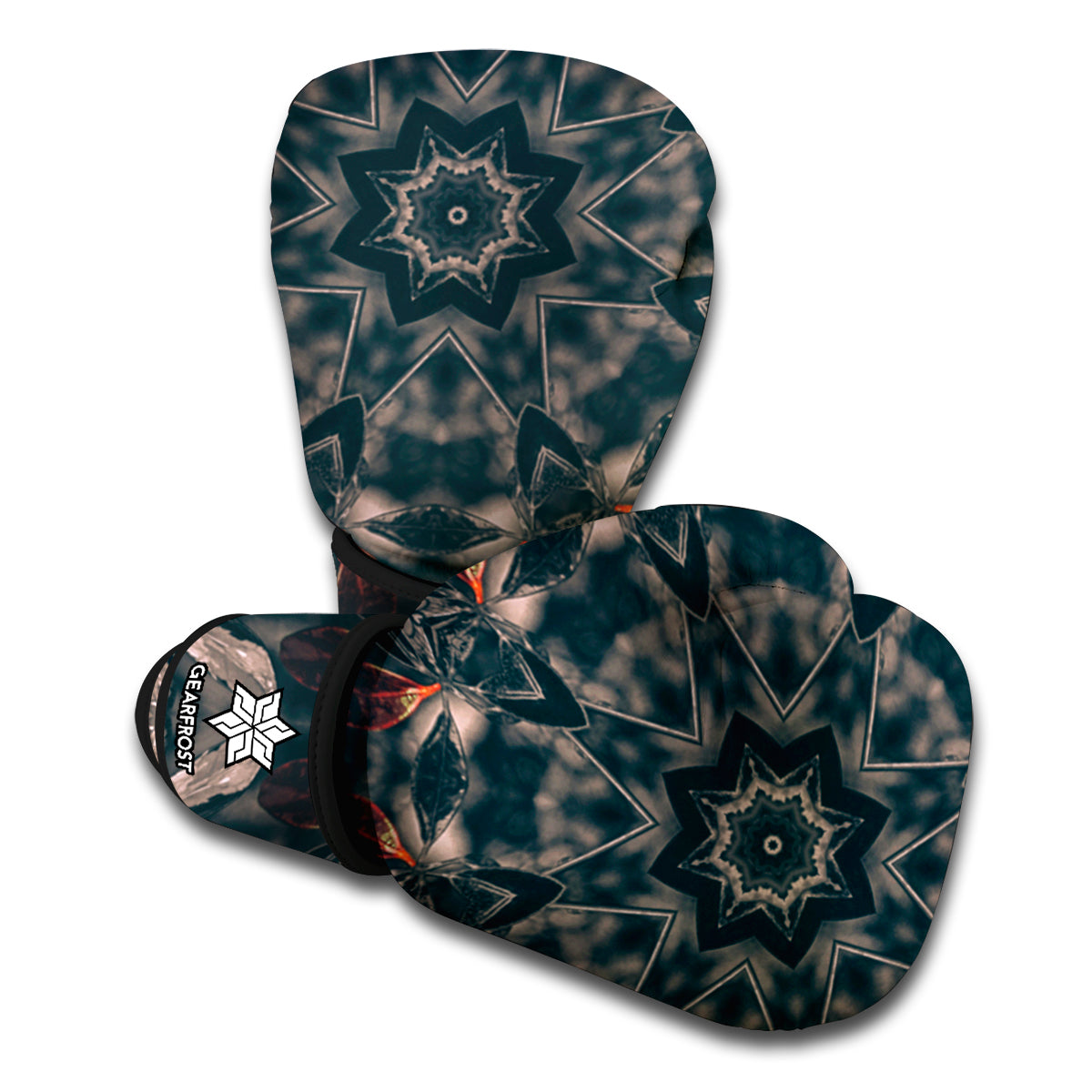 Vintage Kaleidoscope Print Boxing Gloves