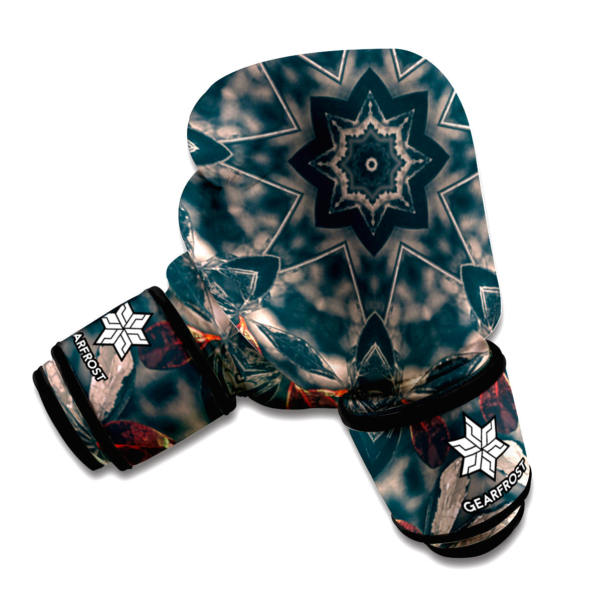 Vintage Kaleidoscope Print Boxing Gloves